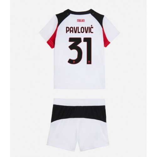 AC Milan Strahinja Pavlovic #31 Replica Away Stadium Kit for Kids 2025-26 Short Sleeve (+ pants) AC Milan Strahinja Pavlovic #31 Replica Away Stadium Kit for Kids 2025-26 Short Sleeve (+ pants)